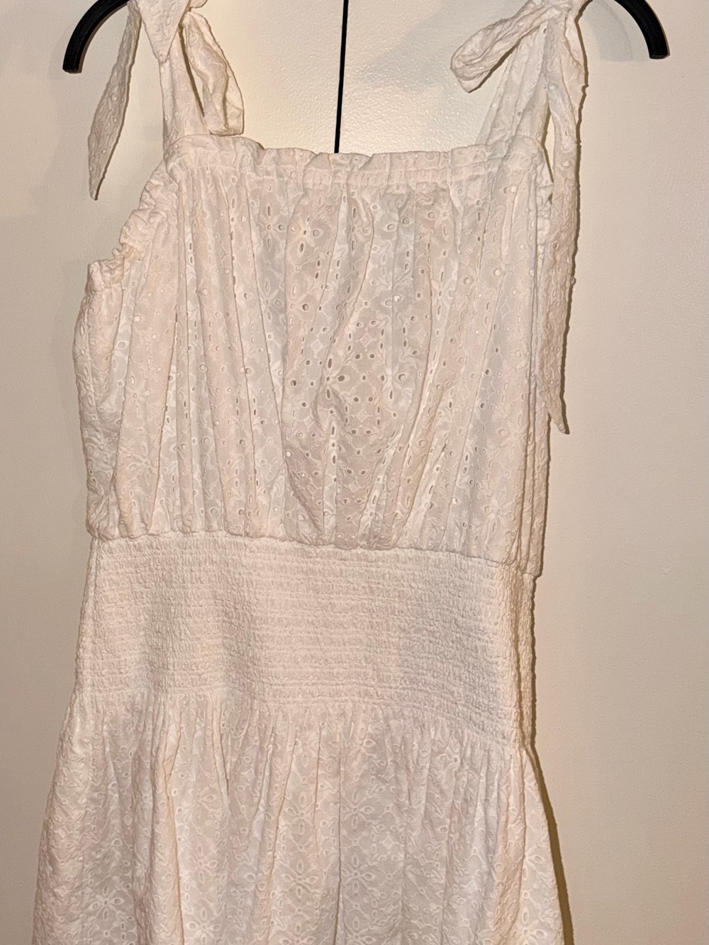 NWT Ramy Brook White Dress with Tie-Shoulder Straps